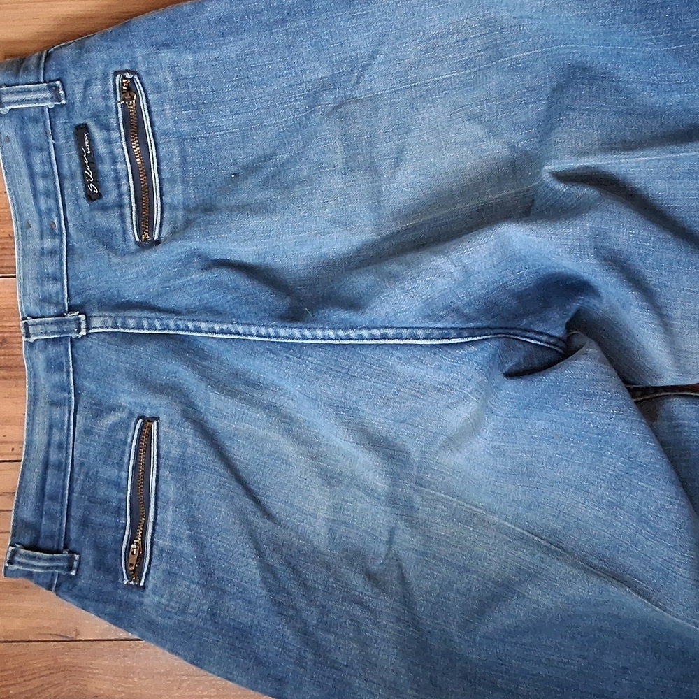 Y2k Blue Denim Jeans Silver By Ziggy - Picture 11 of 11
